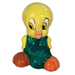 Tweety Bird Piggy Bank Basketball Jersey Handpainted Ceramic